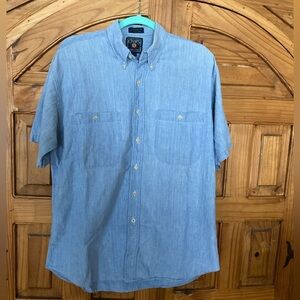 2/10.00 Chaps Blue Denim Men's Shirt L